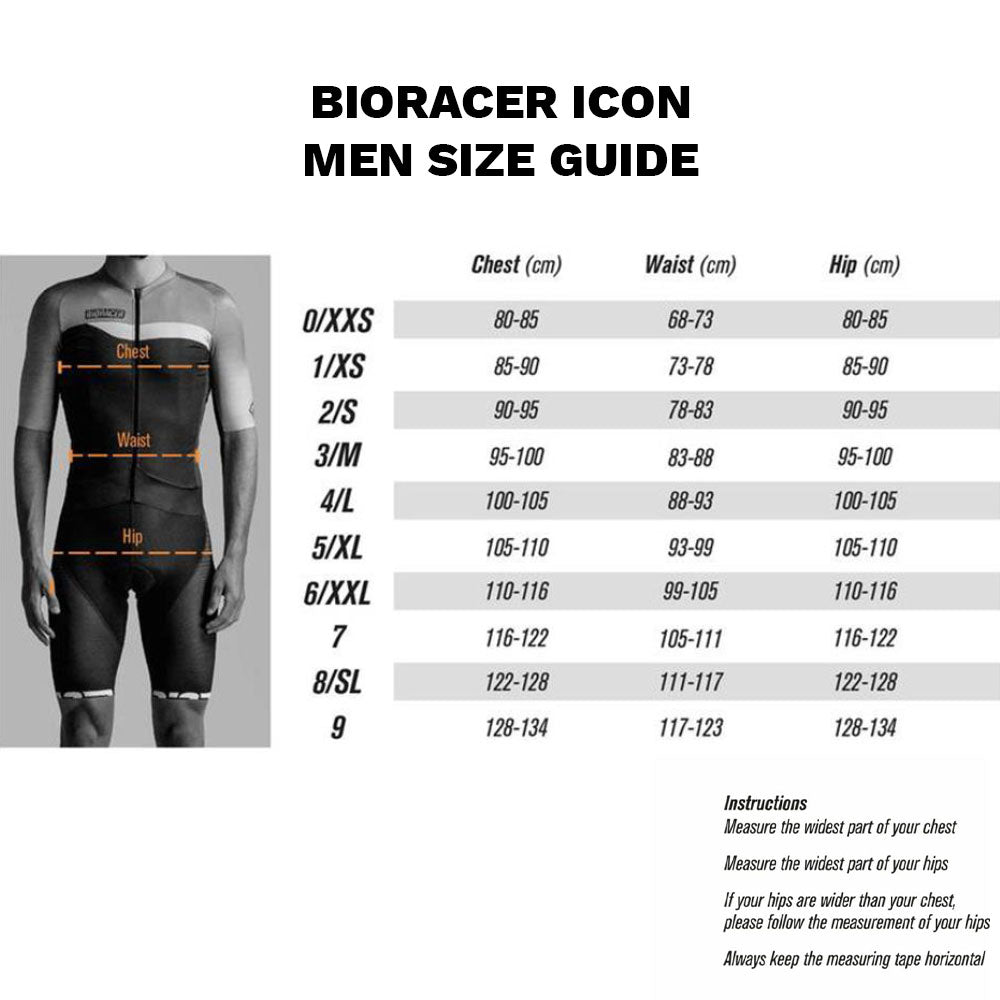 bioracer icon men size guide