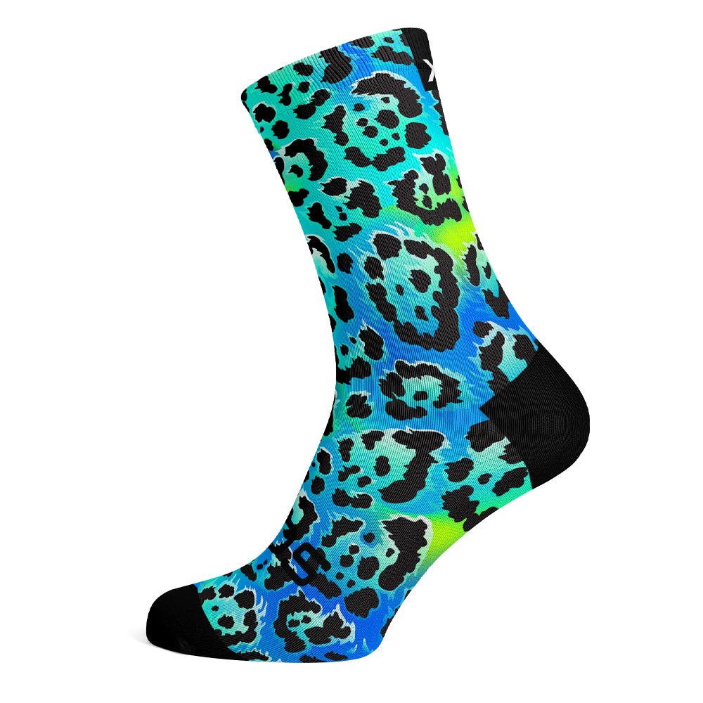Electric Leopard Crew Socks