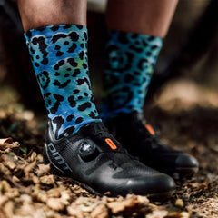 Electric Leopard Crew Socks