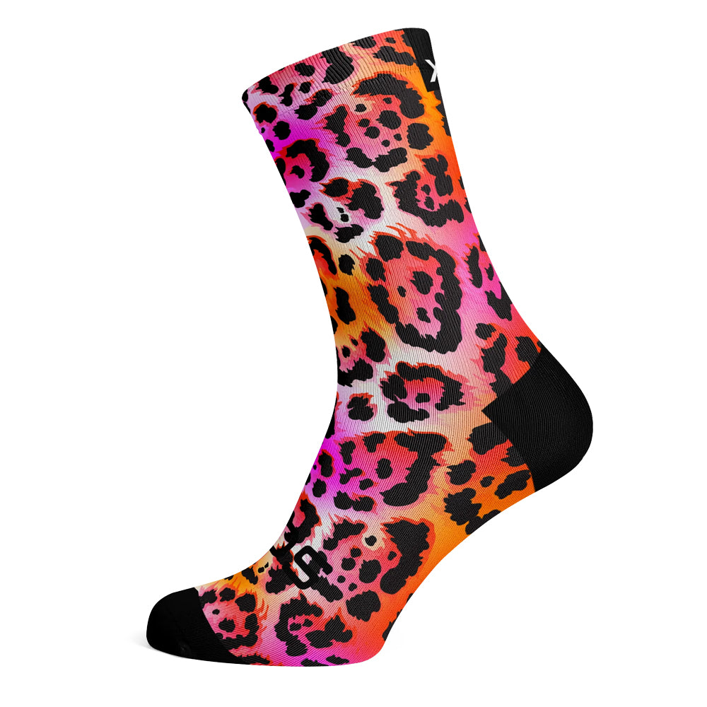 Electric Leopard Crew Socks