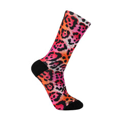Electric Leopard Crew Socks
