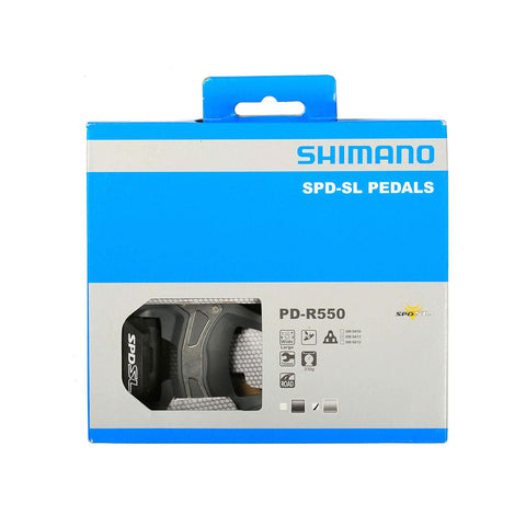 Shimano PD-R550L SPD-SL Road Bike Pedals – Clipless With SM-SH11 Cleats, Tiagra Level, New In Box